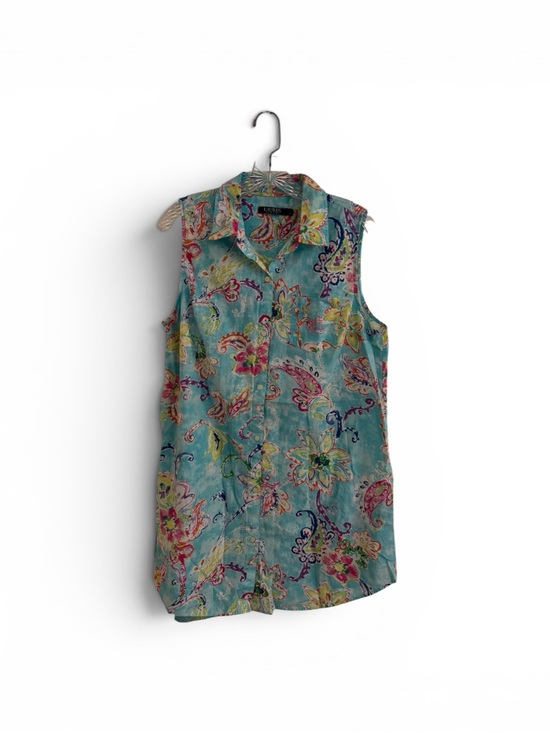 Lauren Ralph Lauren Tops - Lauren Ralph Lauren Sleeveless Paisley
Floral Button Down Shirt (Size L)